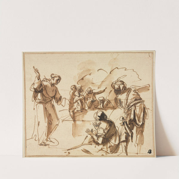 A Monk Preaching (mid 17th century) by Pier Francesco Mola