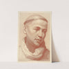A Monk’s Head (after Annibale Carracci) by Francesco Bartolozzi