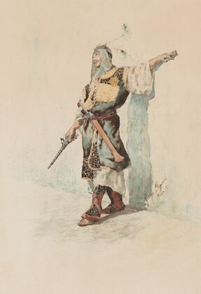A Moorish Soldier before a Sunlit Wall