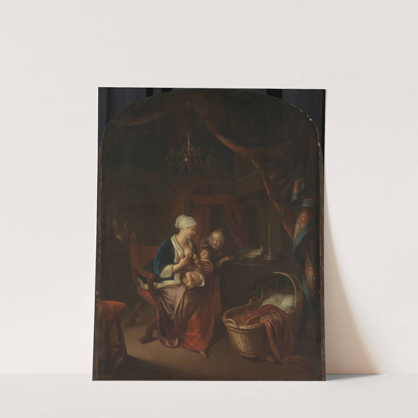 A Mother giving her Child the Breast by Domenicus van Tol