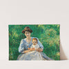 A Mother with Child in the meadow by Johann Victor Krämer