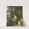A Mother with her Children (1690) by Cornelis Dusart