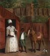 A Mother With Her Son And A Pony