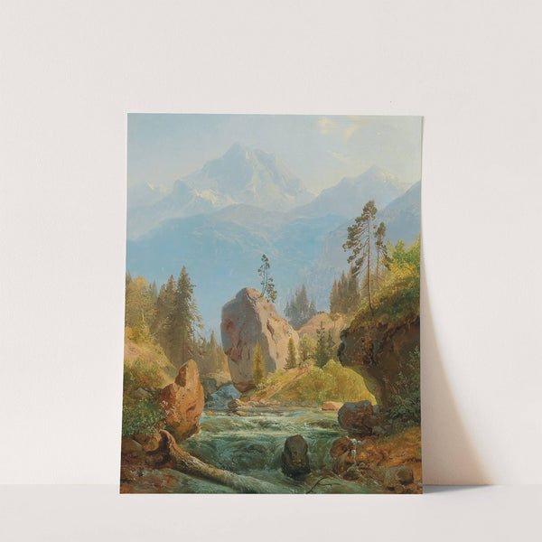 A Mountain Landscape With Creek by Albert Zimmermann