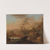 A mountain landscape with travellers by Johann Christian Vollerdt