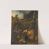 A mountainous italianate landscape with milkmaids and other figures by Nicolaes Pietersz. Berchem