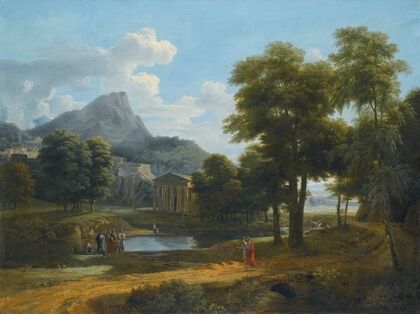 A Mountainous Landscape, With A View Of Pheneos And The Temple Of Minerva Caphyes