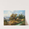 A Mountainous Landscape with an Angler by a Mountain Creek by Dominik Schufried