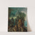 A mountainous river landscape with figures and goats, a village beyond by Roelant Savery