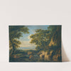 A Mountainous Wooded Landscape With Figures By A River In The Foreground by George Barret