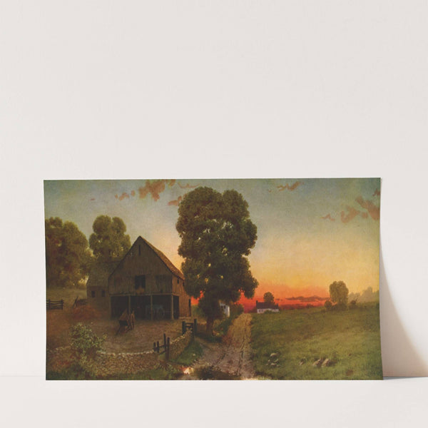 A New Hampshire sunset (c1910) by Edwin Lamasure