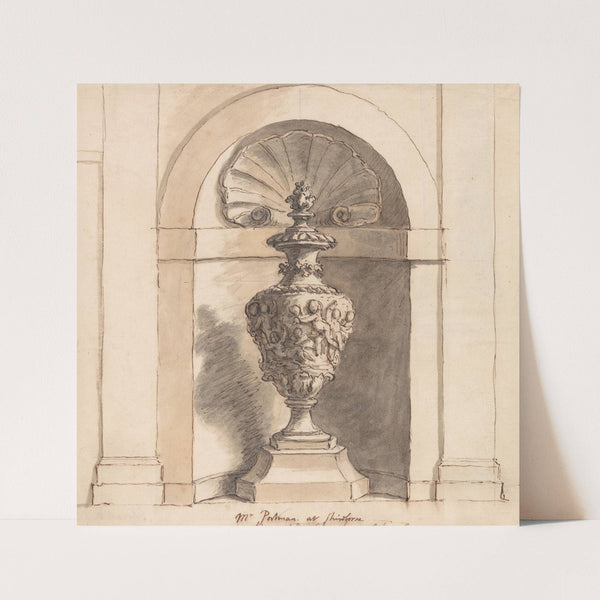A Niche for Mr. Portman’s House at Sherborne (ca. 1720) by Sir James Thornhill