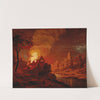 A nocturnal fire by Egbert van der Poel
