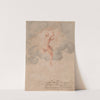 A Nude Male Seen from the Back in Clouds (after Michelangelo Buonarroti) by Daniel Fröschl