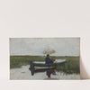 A painter at work in a boat, possibly the artist Paul Joseph Constantin Gabriël by Willem Bastiaan Tholen