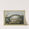 A Pair Of River Landscapes With Figures Approaching A Bridge (1794) by Jean-Baptiste Pillement