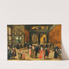 A Palace Interior With An Elegant Company by Workshop of Louis de Caullery