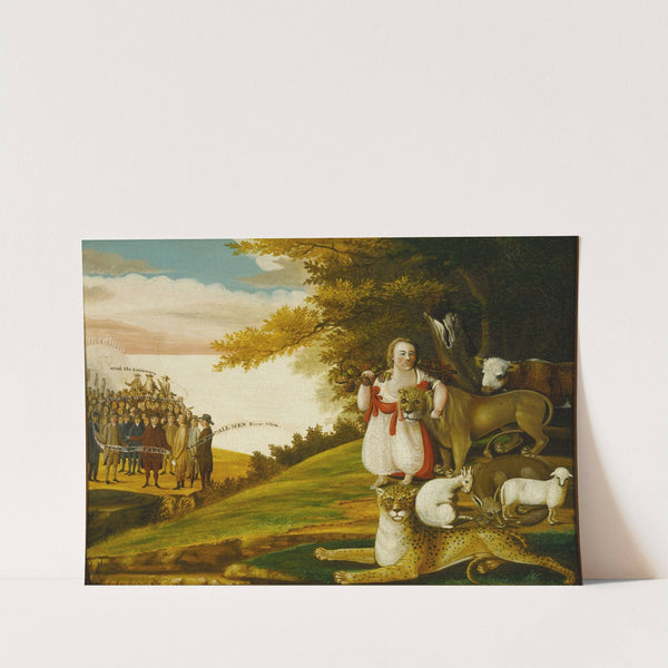 A Peaceable Kingdom with Quakers Bearing Banners (1829-30) (between 1829 and 1830) by Edward Hicks