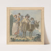 A Peasant Family with Donkey by Samuel Shelley