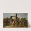 A peasant woman at a well by Hubert Robert