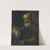 A Philosopher Deep In Thought Holding A Sculpted Head by Johann Carl Loth