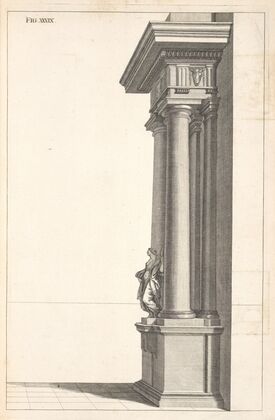 A piece of Dorick architecture in perspective.
