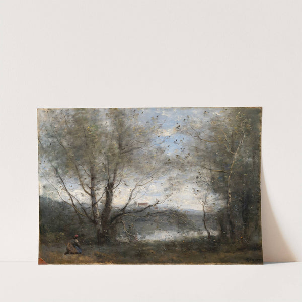 A Pond Seen through the Trees by Jean-Baptiste-Camille Corot