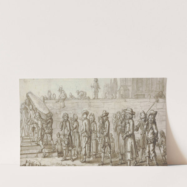 A Poor Man’s Burial (1704) by Marcellus Laroon the Younger