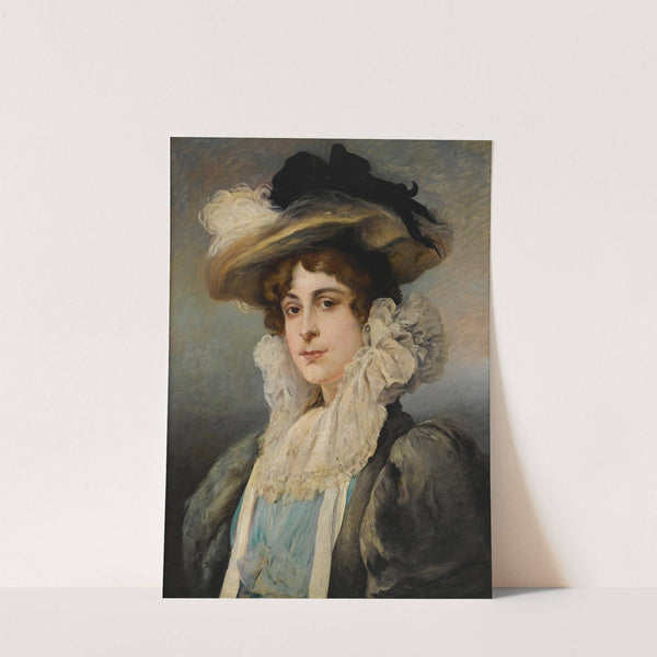 A portrait of a lady by Václav Brožík