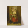 A portrait of a young girl with a pail by Karl Friedrich Boser