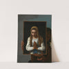 A portrait of the artist, presenting the Virgin in Prayer by Michael Sweerts