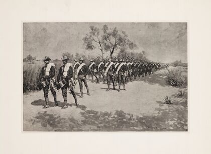 A practice march in Texas (1896)