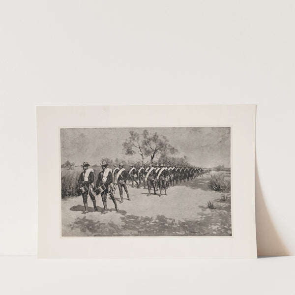 A practice march in Texas (1896) by Frederic Remington