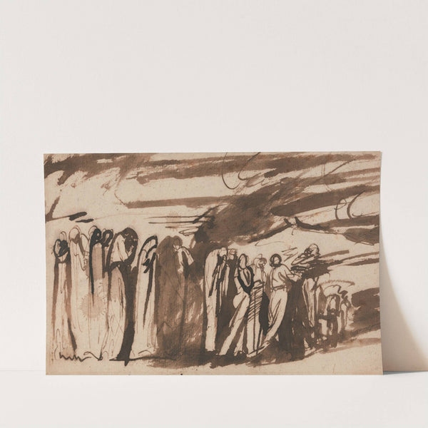 A Procession of the Damned: Study for the Damned in Dante&#8217;s &#8216;Inferno&#8217; by George Romney