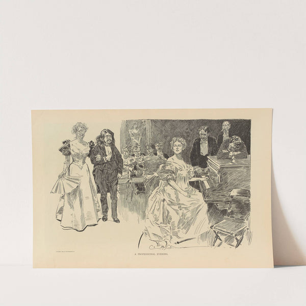 A professional evening (1893-1900) by Charles Dana Gibson