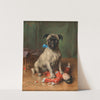 A Pug with a Japanese Doll (1898) by Carl Reichert