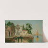 A quiet Venetian canal by Antonio María de Reyna Manescau