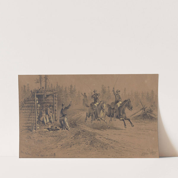 A race for camp (1861-1876) by Edwin Forbes