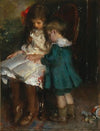 A Reading Lesson, Two Siblings