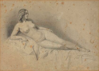 A reclining female nude