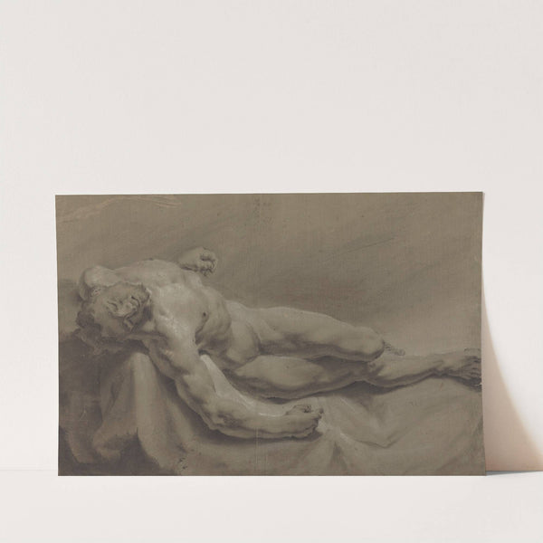 A Reclining Male Nude by Georg Raphael Donner