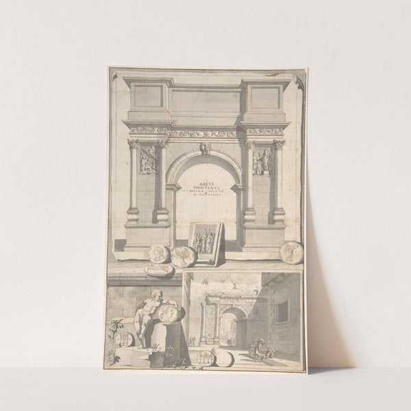 A Reconstruction of the Arch of Domitian (above) and View the Ruins (below) by Jan Goeree