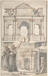 A Reconstruction of the Arch of Gallienus (above) and a View of the Ruins (below)