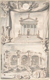 A Reconstruction of the Templum Pacis (above) and a View of the Ruins (below)