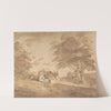 A Rest by the Way (Open Landscape with Figures, Donkey and Horses) by Thomas Gainsborough