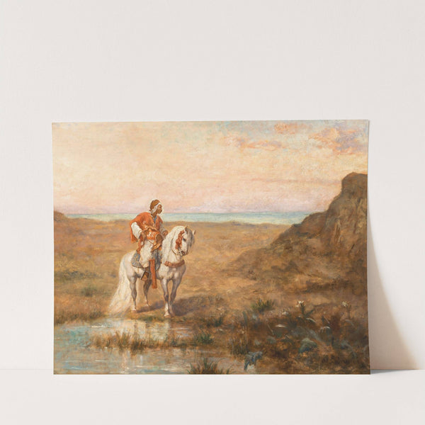 A Rider in a Landscape by Adolf Schreyer