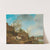 A riding party taking refreshments in a river landscape by Carel van Falens