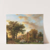 A River Landscape in Holland at Sunset (1852) by Barend Cornelis Koekkoek
