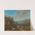 A river landscape with a village and travellers by Karel Breydel