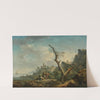 A River Landscape With Figures Reclining In The Foreground by Carlo Bonavia